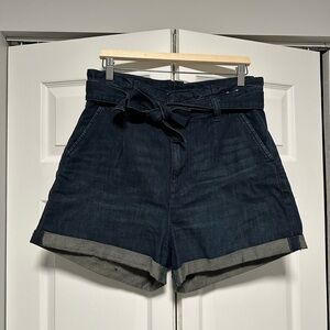 Women's Dark Blue Denim Shorts